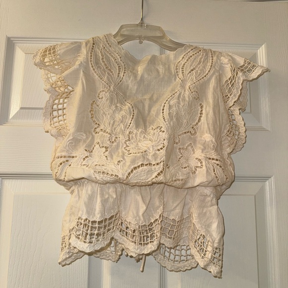 Anthropologie Cream Lace Crop Top! - Picture 9 of 9